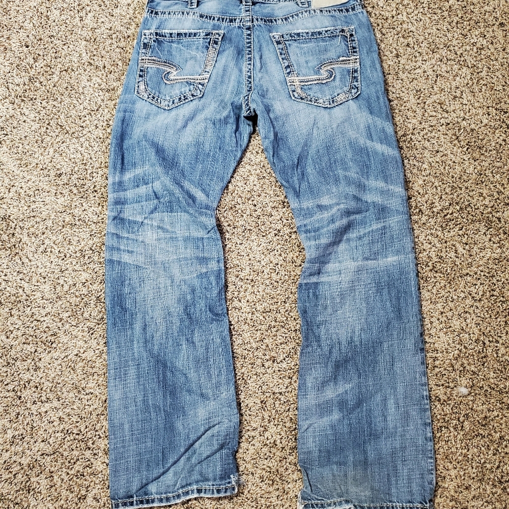 Mens silver Jean size 33×34